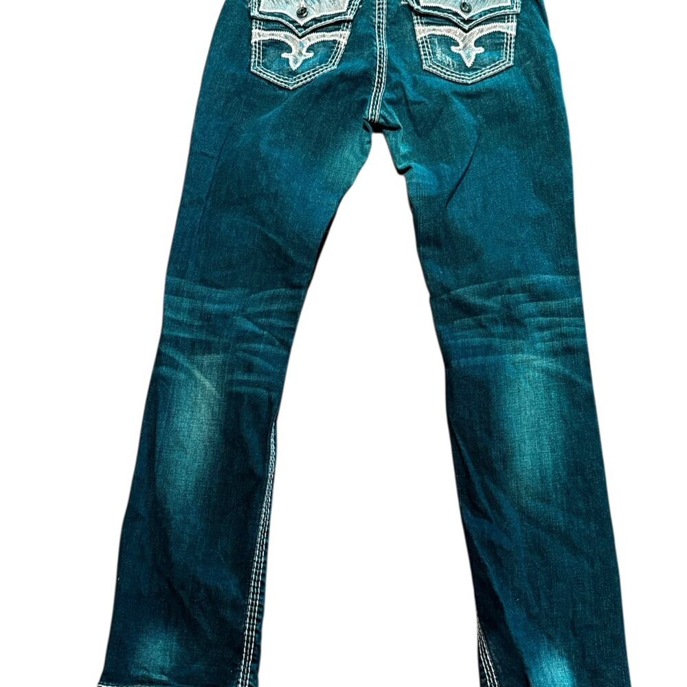 Rock Revival Molly Easy Straight Embellished Pocket Jeans Womens 30